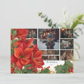 Foto Rustic Red Amaryllis Weihnachten (Stehend Vorderseite)