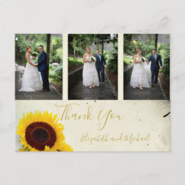 Foto Rustic Sonnenblume Elegante Hochzeit Vielen D Postkarte