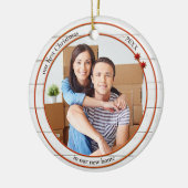 Foto Rustic White Wood New Zuhause Ornament (Links)