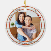 Foto Rustic White Wood New Zuhause Ornament (Hinten)