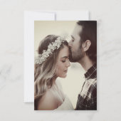 Foto Rustic Wood Country Wedding Dankeskarte (Rückseite)