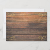 Foto Rustic Wood Grain Typografie Save The Date (Rückseite)