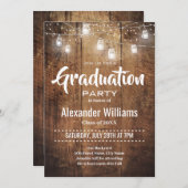 Foto Rustikale Graduierungspartei Einladung (Vorne/Hinten)