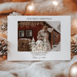 Foto Rustikale Kabine Erste Weihnachtsfeier gemein Feiertagskarte