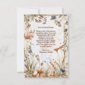 Foto Rustikale Watercolor-Hochzeit Dankeskarte (Rückseite)