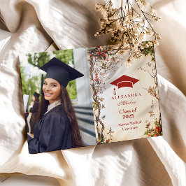 Foto Rustikale Wildblumen Graduierungspartei Ankündigung