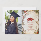 Foto Rustikale Wildblumen Graduierungspartei Ankündigung (Vorderseite)