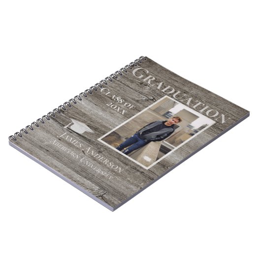 Foto Rustikaler Abschluss Notizblock (Linke Seite)