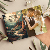 Foto Rustikaler Bergwald Evergreen Wedding Save The Date