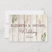 Foto Rustikaler Chic Moderne Einfache Hochzeit Save The Date (Rückseite)