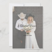 Foto rustikaler Cowboy-Boho-einfacher klassischer Einladung (Vorderseite)