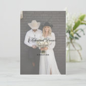 Foto rustikaler Cowboy-Boho-einfacher klassischer Einladung (Stehend Vorderseite)