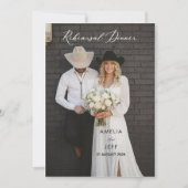 Foto rustikaler Cowboy-Boho-eleganter moderner Pro Einladung (Vorderseite)