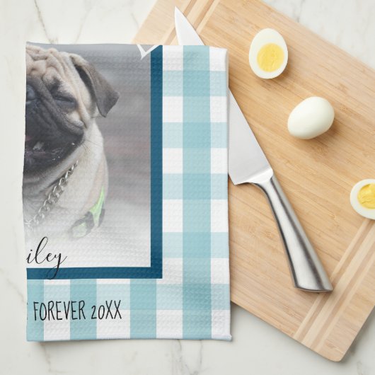 Foto Rustikaler Karierter Keepake Geschirrtuch (Viertel Falte)