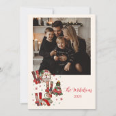 Foto Rustikales Patchwork Ho Ho Ho Weihnachten (Vorderseite)
