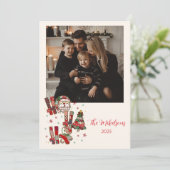 Foto Rustikales Patchwork Ho Ho Ho Weihnachten (Stehend Vorderseite)