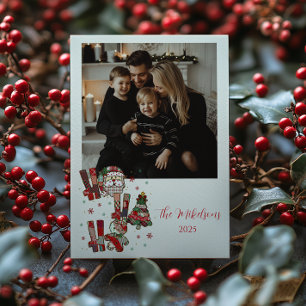 Foto Rustikales Patchwork Ho Ho Ho Weihnachten