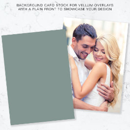 Foto Sage Green Background for Vellum Overlay Einladung