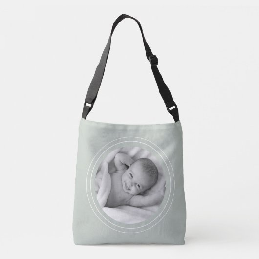 Foto Sage Green Crossbody Bag Tragetaschen Mit Langen Trägern (Rückseite)