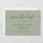 Foto Sage Green Wedding Ankündigung (Vorderseite)