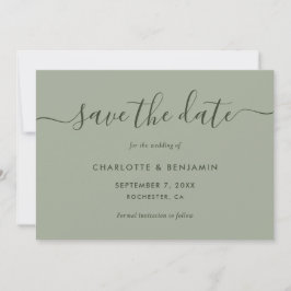 Foto Sage Green Wedding Ankündigung