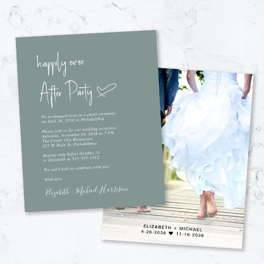 Foto Sage Green Wedding Einladung