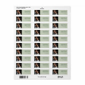 Foto Sage Green Wedding Return Address Label (Vorne)