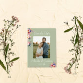 Foto "Sage Green Wildblume" Save the Date