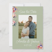 Foto "Sage Green Wildblume" Save the Date (Vorderseite)