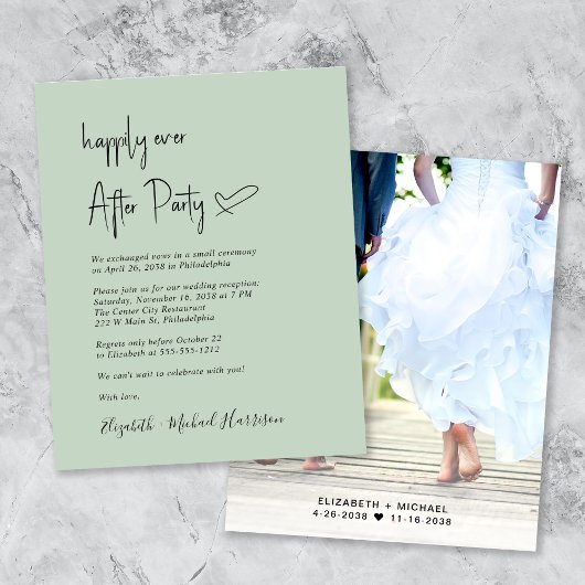 Foto Sage Hochzeit Einladung