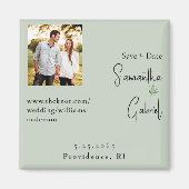 Foto Sage Wedding Save the Date Magnet (Vorne)