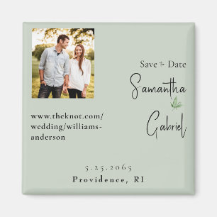 Foto Sage Wedding Save the Date Magnet