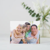 Foto Saison's Grußname Weihnachtskarte Feiertagspostkarte (Stehend Vorderseite)