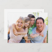 Foto Saison's Grußname Weihnachtskarte Feiertagspostkarte (Vorne/Hinten)