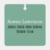 Foto-Sake-Ornament-Bäume Ornament Aus Metall (Rückseite)