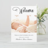 Foto sammelt neue Begrüßungsgeburt Ankündigung (Stehend Vorderseite)