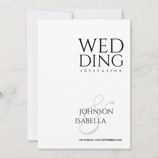 Foto-Sammlung Minimal Text Hochzeit Einladung (Vorderseite)