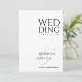 Foto-Sammlung Minimal Text Hochzeit Einladung (Stehend Vorderseite)