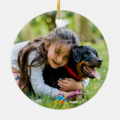 Foto Santa I war ein guter Pinguin Weihnachtskeram Keramik Ornament (Hinten)