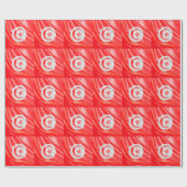 Foto: Satin Stoff flagge, Tunesien Geschenkpapier (Flach)