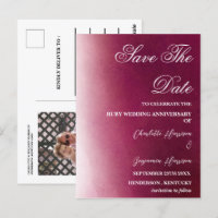 Foto Save the Date 40 Jahre Ruby Wedding Jubiläum