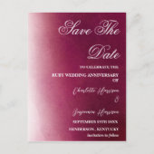 Foto Save the Date 40 Jahre Ruby Wedding Jubiläum Postkarte (Vorderseite)