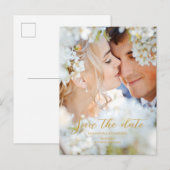 Foto Save the Date Ankündigungspostkarte (Vorne/Hinten)