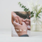 Foto Save the Date Ankündigungspostkarte (Stehend Vorderseite)