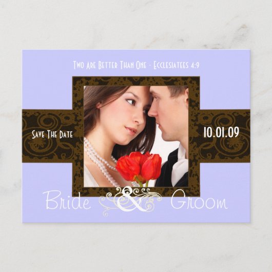 Foto Save the Date Ankündigungspostkarte (Vorderseite)