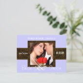 Foto Save the Date Ankündigungspostkarte (Stehend Vorderseite)