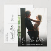 Foto Save the Date Ankündigungspostkarte (Vorne/Hinten)