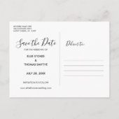 Foto Save the Date Ankündigungspostkarte (Rückseite)