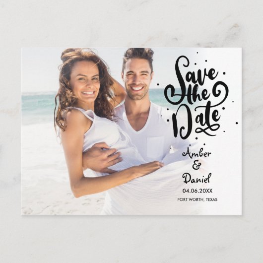 Foto Save the Date Ankündigungspostkarte (Vorderseite)