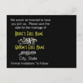 Foto Save the Date Ankündigungspostkarte (Rückseite)